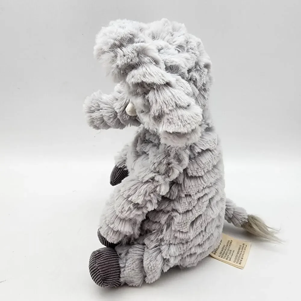 First Impressions Gray Chubby Elephant Plush Stuffed Animal Toy 9